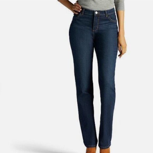 Women’s Lee Instantly Slims Classic Relaxed Fit Straight Leg High Rise - Picture 1 of 1